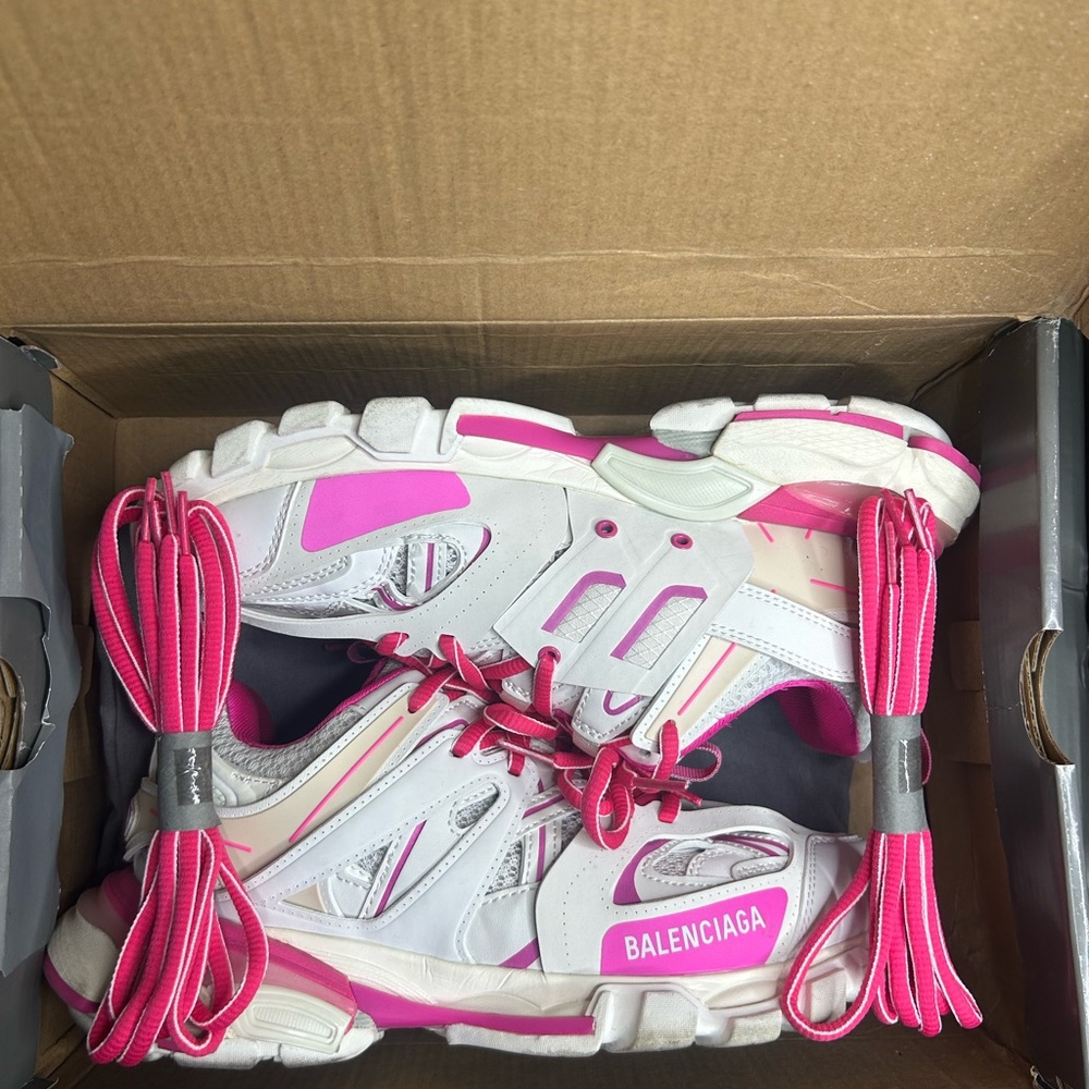 Balenciaga Pink and White Sneakers